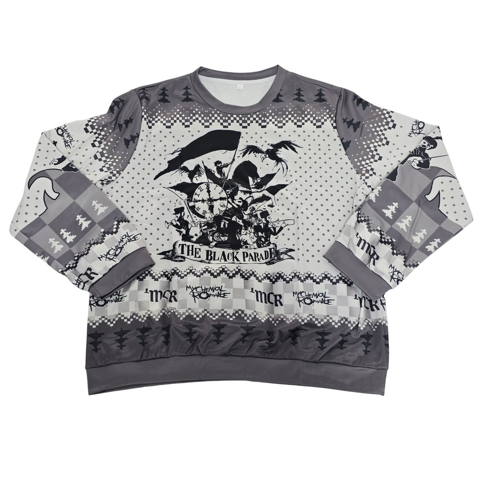 My Chemical Romance The Black Parade Grey Graphic Sweatshirt MCR Band Merch L